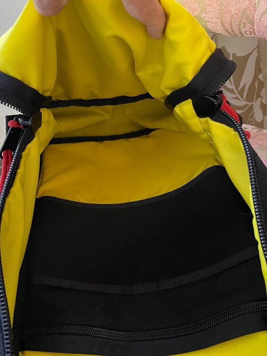 Topo Designs Daypack Backpack - Black with Neon Yellow Interior main image 12